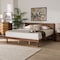 Baxton Studio Macayle Mid-Century Modern Ash Walnut Finished Wood Queen Size Platform Bed 227-12429-ZORO - alternate 9